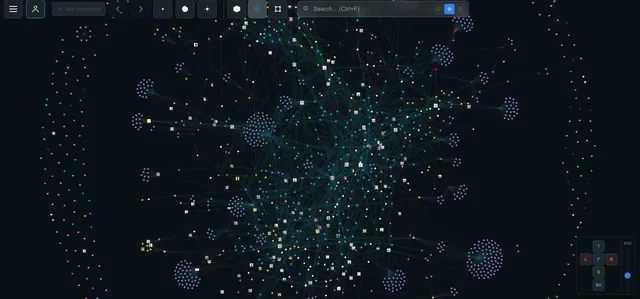 Notion page cover images displayed as visual 3D thumbnails in the knowledge graph