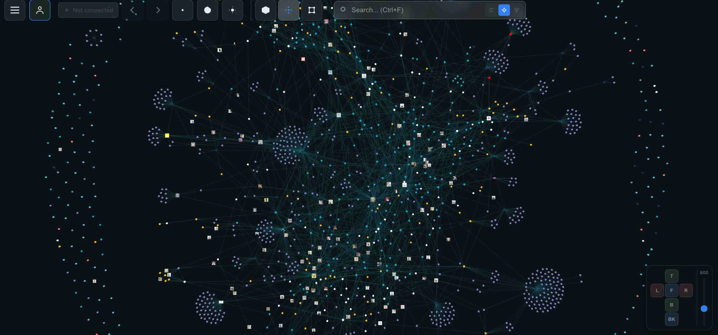 IVGraph with photo nodes displaying Notion page covers as visual thumbnails in 3D graph